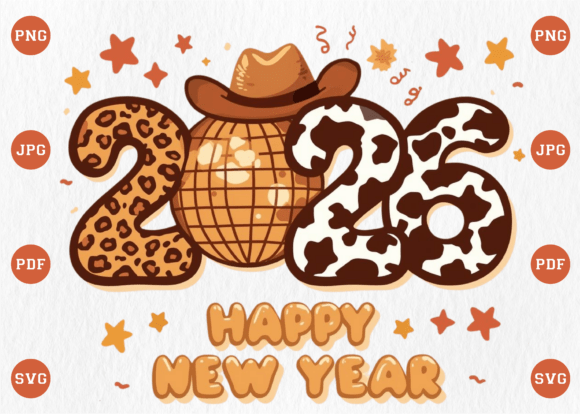2026 Happy New Year Brown Cowboy Design: A Bold Aesthetic for the Year Ahead