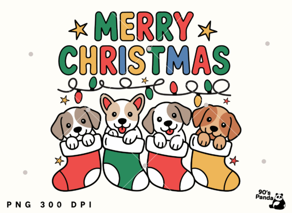 Adorable Holiday Cheer: The Merry Christmas Cute Dog Design