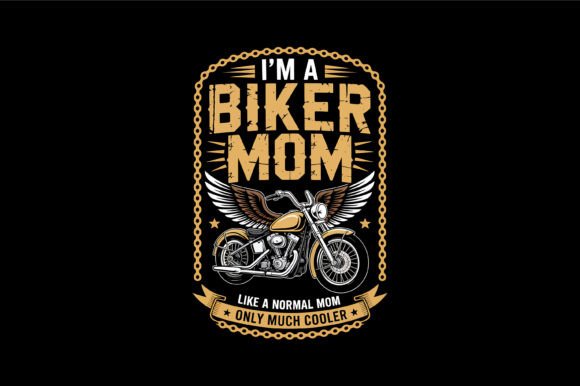 Cool Biker Mom Motorcycle Design: A Bold Graphic for Tough Riders
