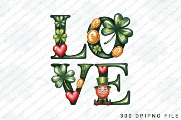 Infuse Projects with Charm: The Lucky Love PNG Sublimation Design