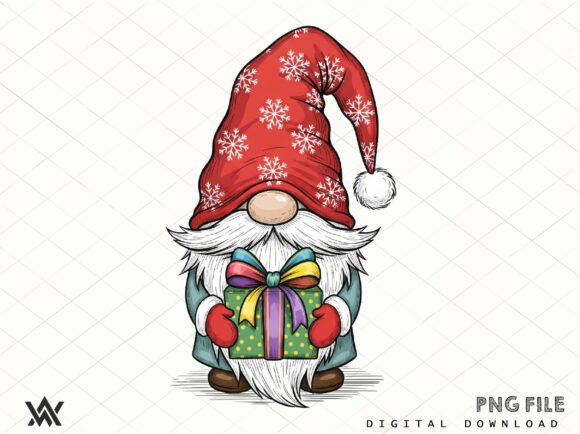 Whimsical Holiday Graphics: The Versatility of Christmas Gnome PNG Design